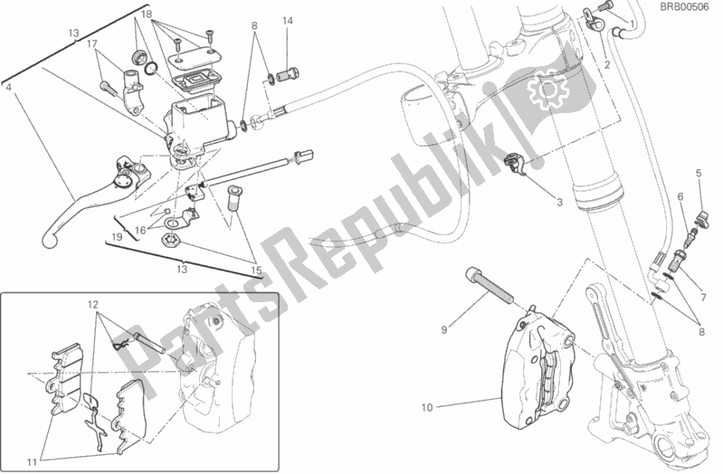 All parts for the Front Brake System of the Ducati Scrambler Urban Enduro Thailand 803 2016